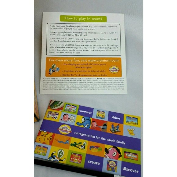 Cranium Cadoo Family Board Game Act Sculpt Decode Guess 2001 Baseman COMPLETE - Picture 11 of 11